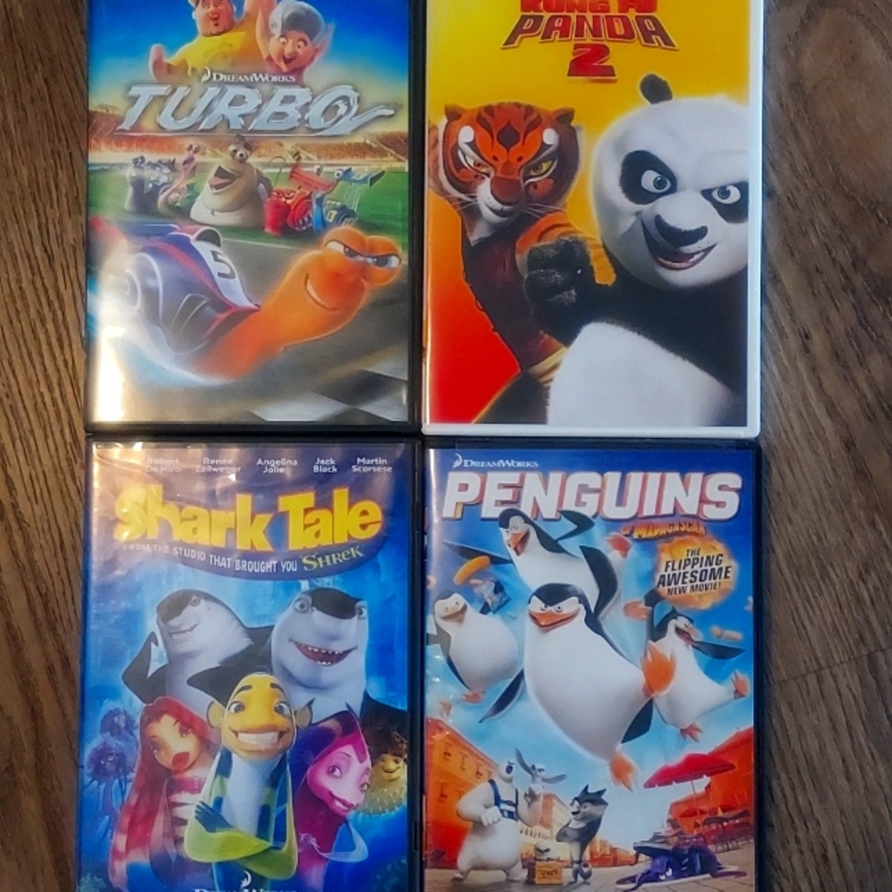 Bundle of 4 DreamWorks DVDs